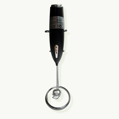 Handheld Milk Frother with Stand for Coffee, Lattes & Cappuccinos