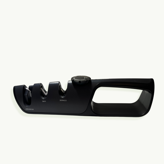 Manual Knife Sharpener for Kitchen Knives and Scissors – 6-in-1 Tool