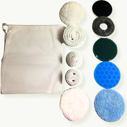 Electric Cleaning Brush for Home, Kitchen & Bathroom – 6-in-1 Set