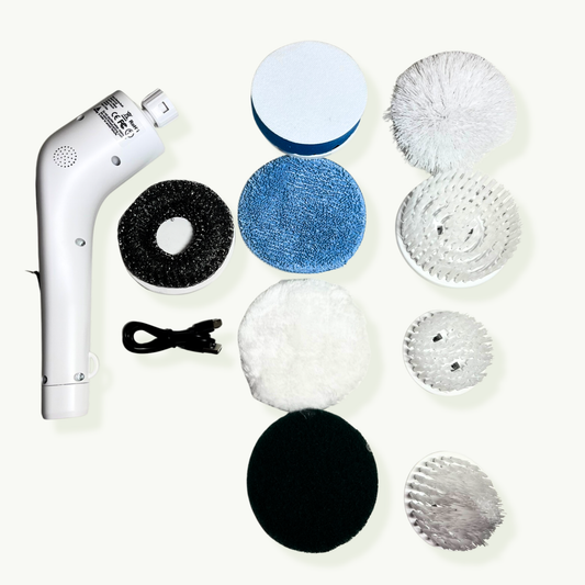 Electric Cleaning Brush for Home, Kitchen & Bathroom – 6-in-1 Set